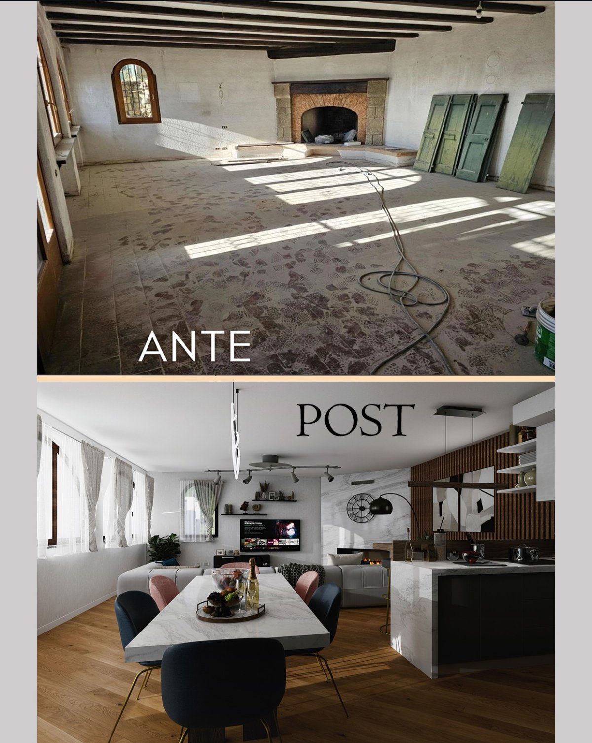 Ante e post: ristrutturazione interni open space